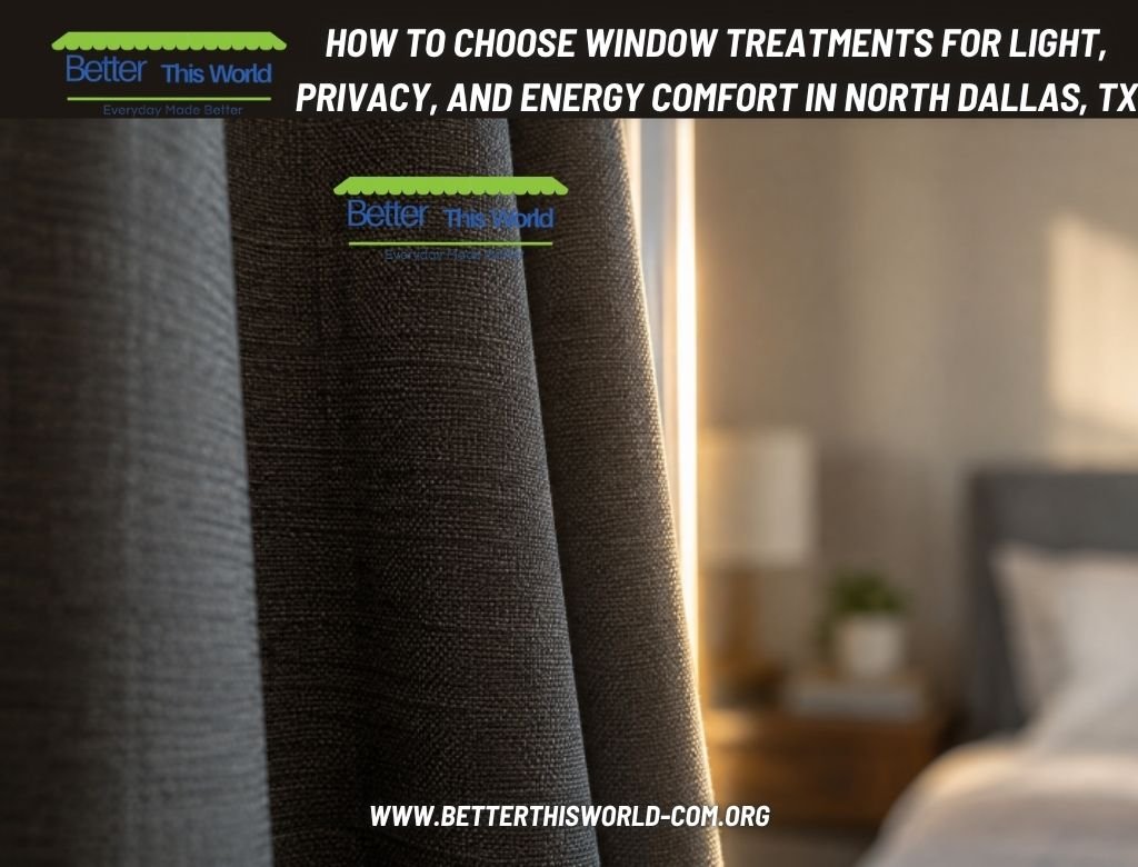 How to Choose Window Treatments for Light, Privacy, and Energy Comfort in North Dallas, TX